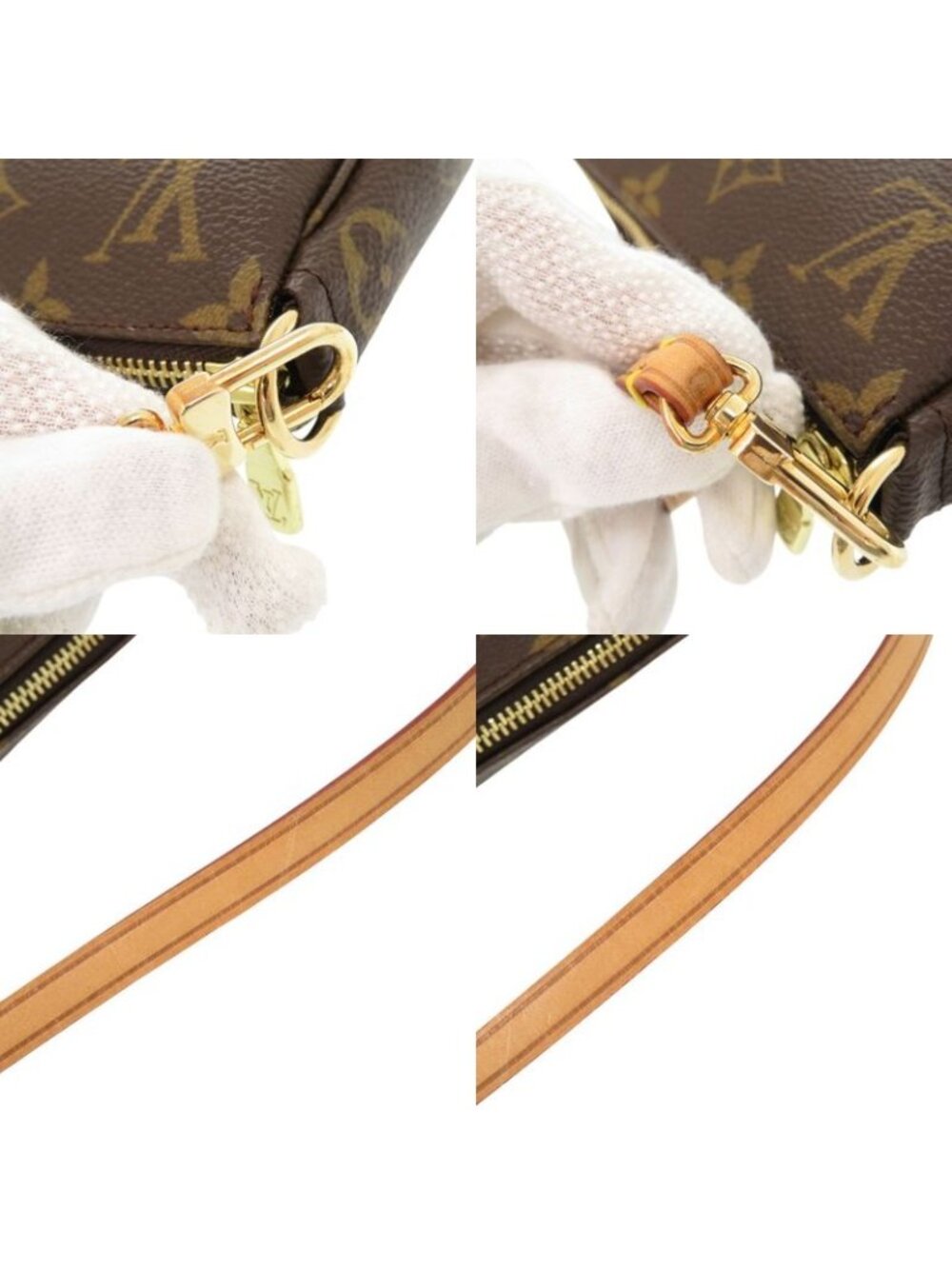 Louis Vuitton Pochette Accessoire Monogram Brown Accessory Pouch 1258 - Picture 10 of 10